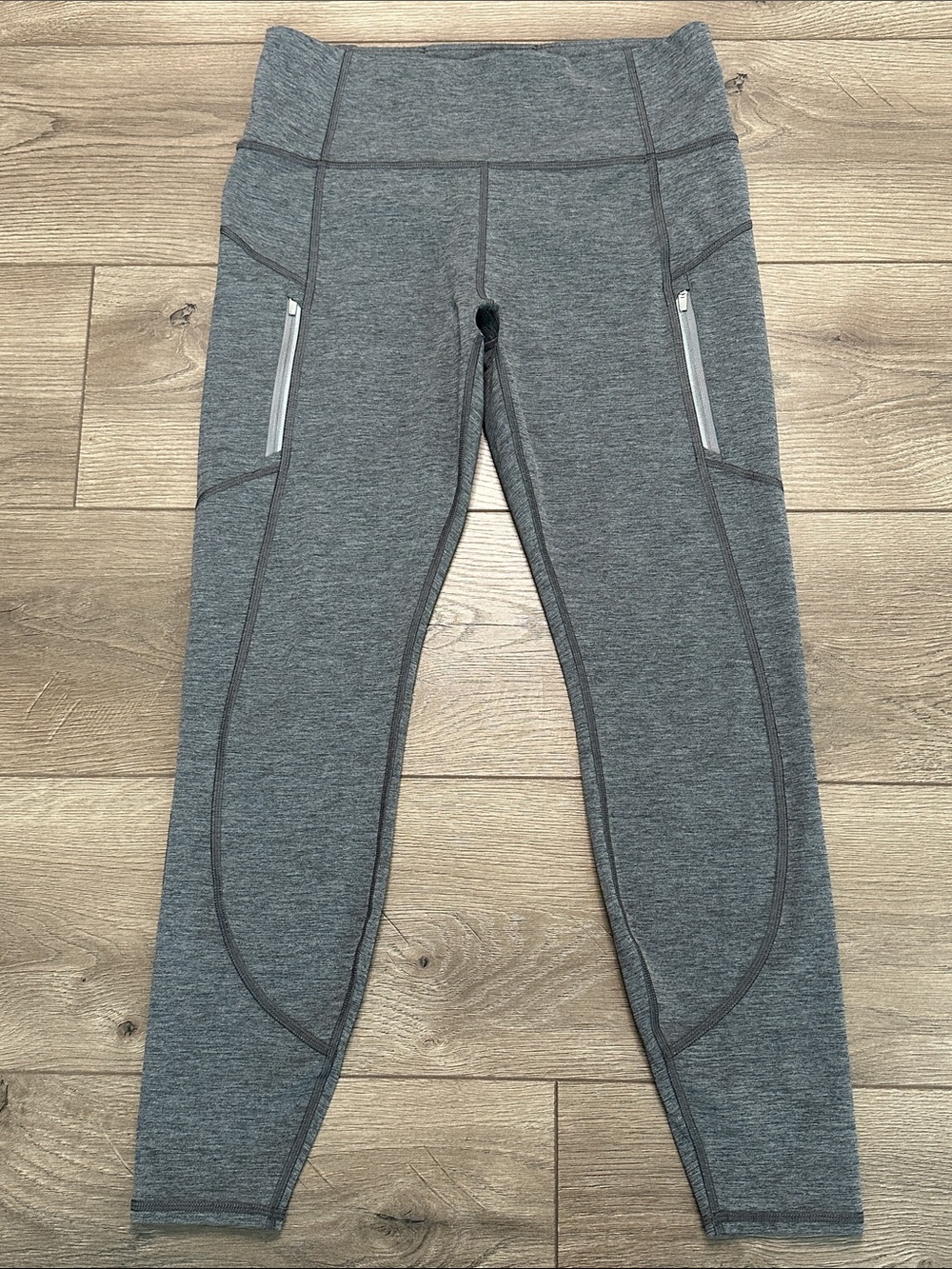 Athleta Rainier Reflective High Rise Tight  Leggings Heathered Gray Size Medium